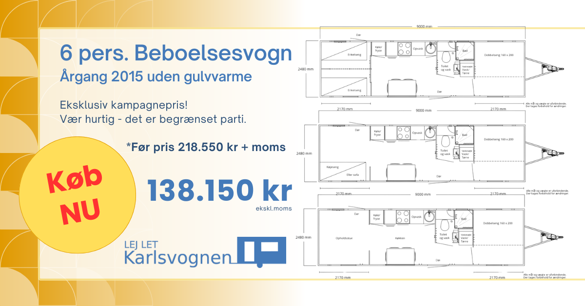 Køb 6 pers. Beboelsesvogn